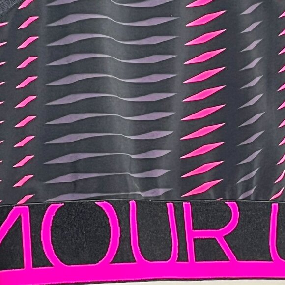 Under Armour HeatGear Strappy Sports Bra Black Pink Size Small - Picture 4 of 11